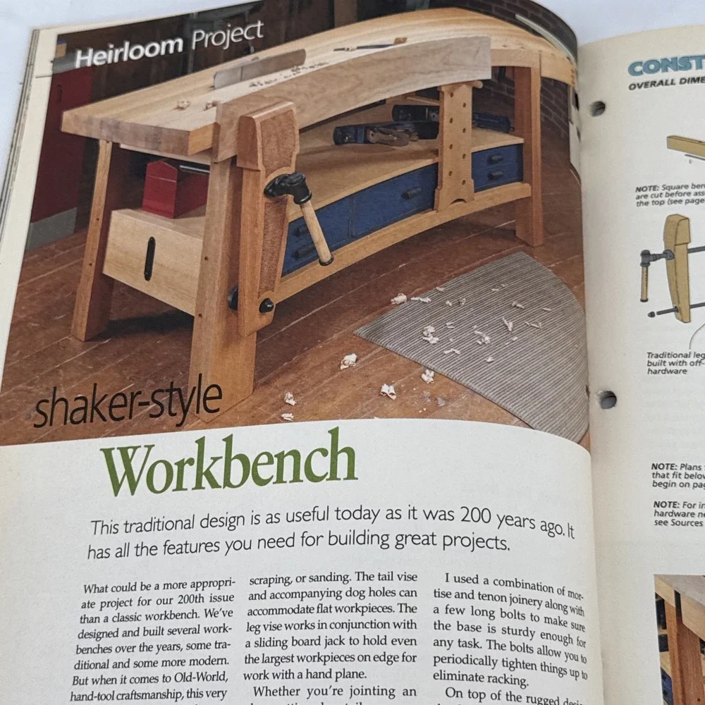 WOODSMITH Vol. 34 Issue 200 - HEIRLOOM WORKBENCH, CUTTING BOARD, CUTTING BOARD